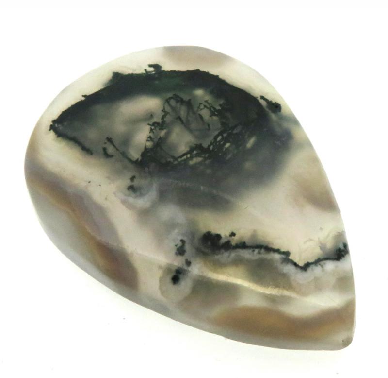Teardrop 40x28mm Solar Moss Quartz Cabochon 05