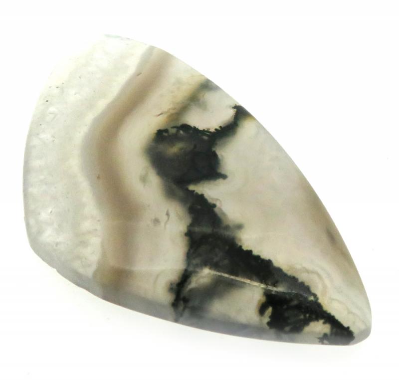 Freeform 43x24mm Solar Moss Quartz Cabochon 17