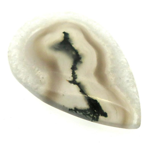 Teardrop 41x27mm Solar Moss Quartz Cabochon 21