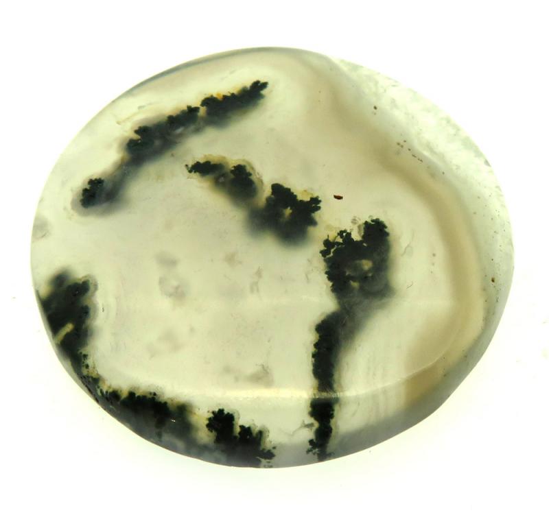 Round 32x32mm Solar Moss Quartz Cabochon 24