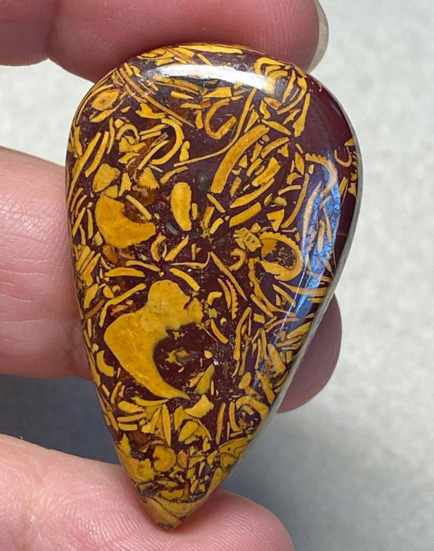 Teardrop 43x26mm Mariam Jasper Cabochon 17