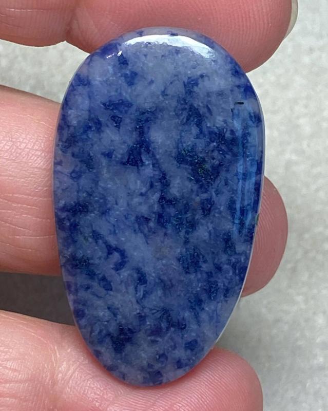 Oval 39x23mm Blue Quartz Cabochon 10