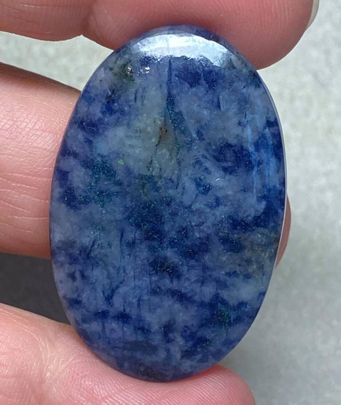 Oval 39x25mm Blue Quartz Cabochon 17