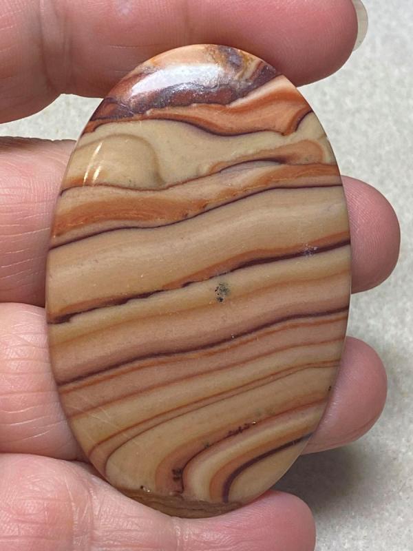 Oval 65x42mm Rolling Hills Wave Dolomite Cabochon 15