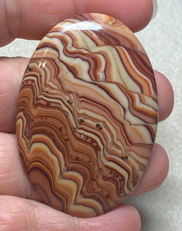 Oval 60x42mm Rolling Hills Wave Dolomite Cabochon 23