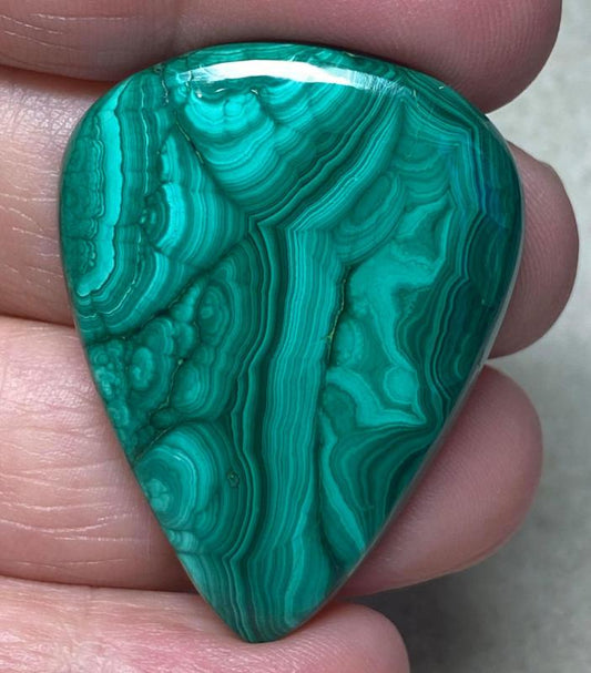 Teardrop 40x29mm Malachite Cabochon 20