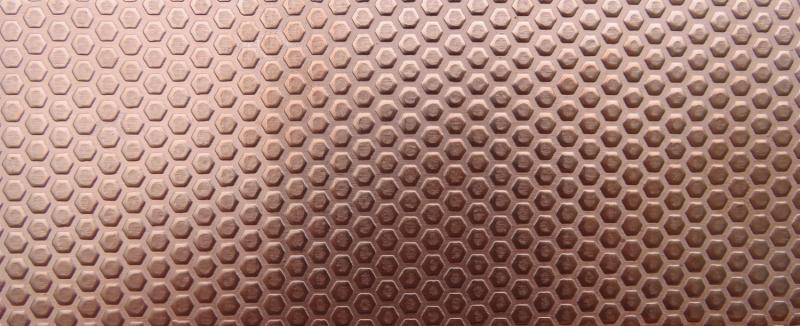 0.55 Thick 60x60mm Bare Copper Plate Honeycomb Outwards Design 11