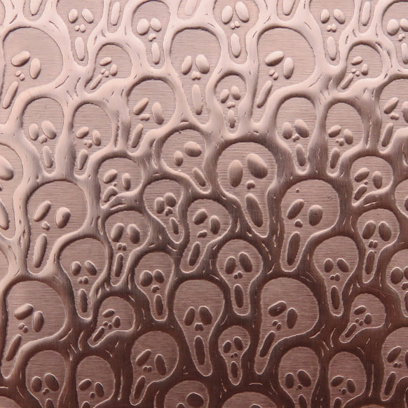 0.55 Thick 60x60mm Bare Copper Plate Scream Design 21