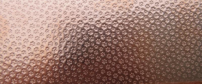 0.55 Thick 60x60mm Bare Copper Plate Pawprints Design 22