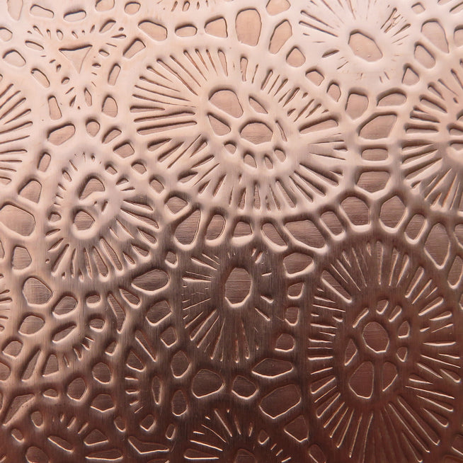 0.55 Thick 60x60mm Bare Copper Plate Psychedelic Jellyfish Design 24
