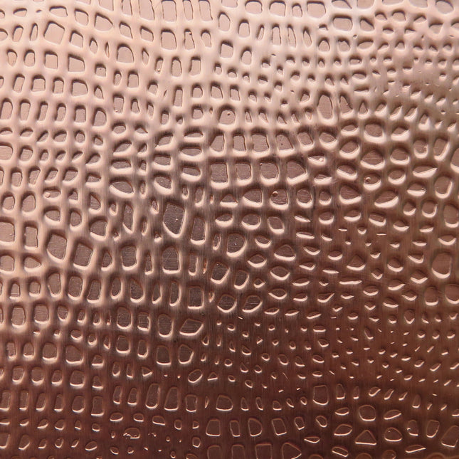 0.55 Thick 60x60mm Bare Copper Plate Reptile Skin Design 25