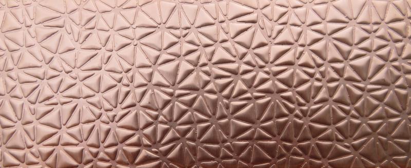 0.55 Thick 60x60mm Bare Copper Plate Random Triangles Design 29