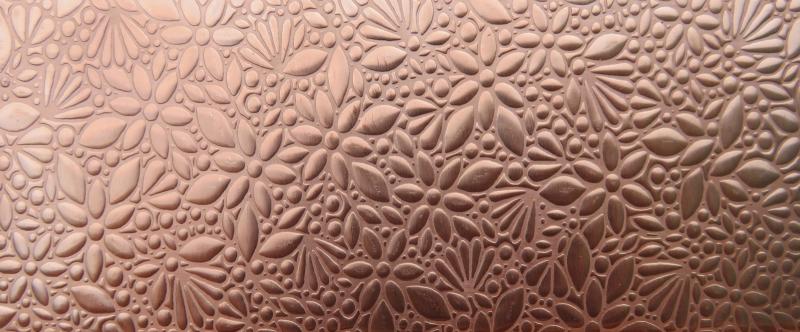 0.55 Thick 60x60mm Bare Copper Plate Hypnotic Flowers Design 31