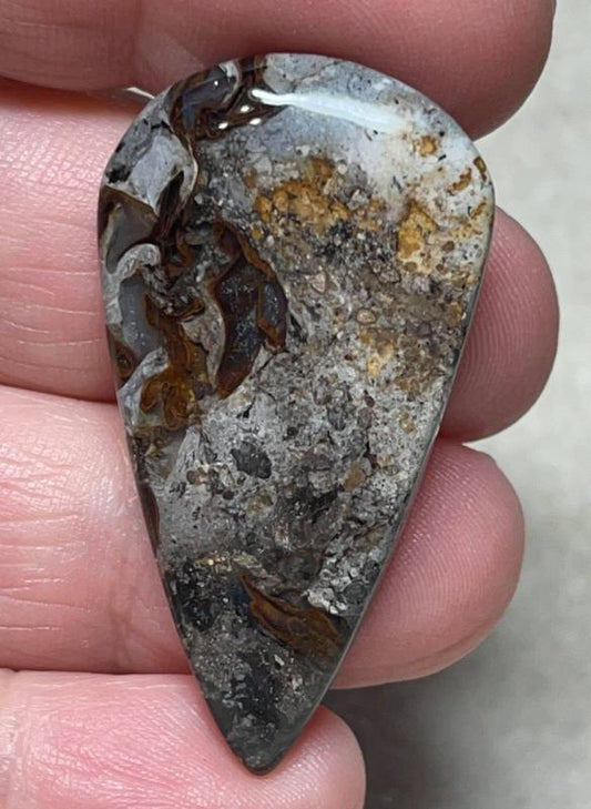 Teardrop 42x23mm Rock Chalcedony Cabochon 20