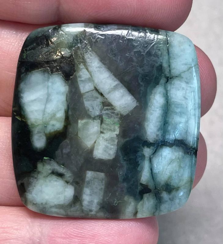 Rectangle 35x34mm Emerald Cabochon 06