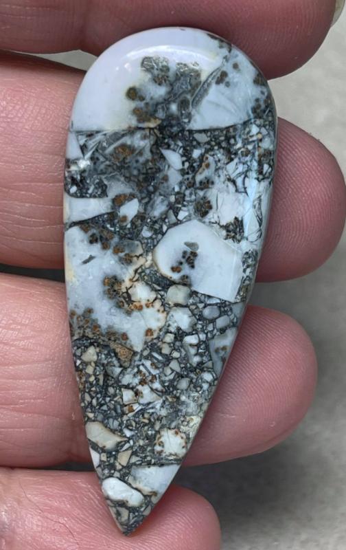 Teardrop 49x20mm Maligano Jasper Cabochon 12