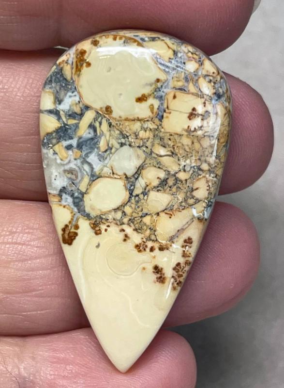 Teardrop 43x24mm Maligano Jasper Cabochon 19