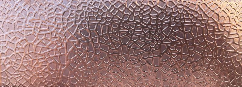 0.55 Thick 60x60mm Bare Copper Plate Cracked Earth Design 34