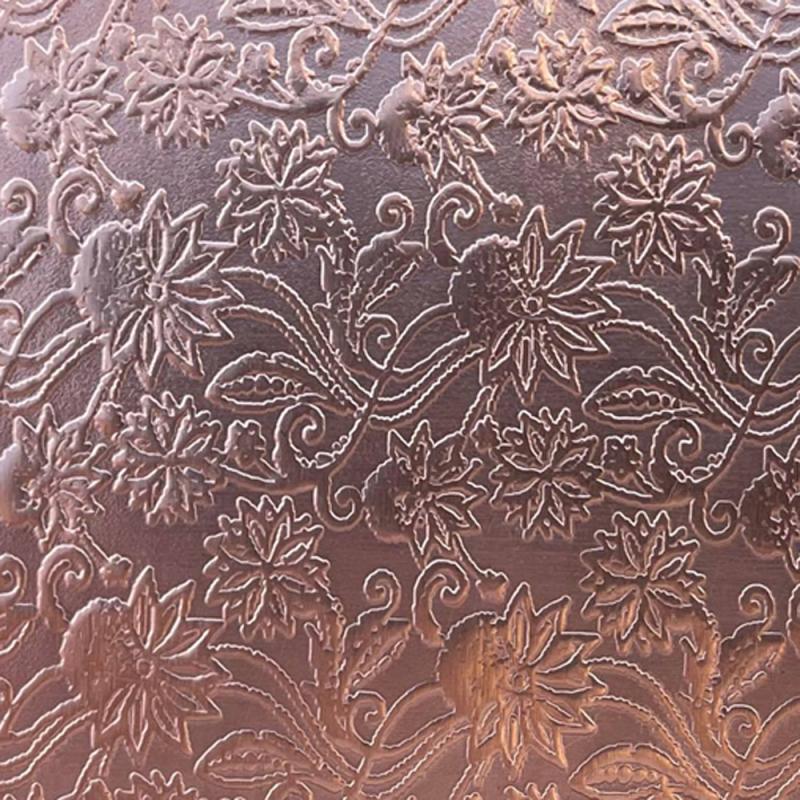 0.55 Thick 60x60mm Bare Copper Plate Dandelions Design 38