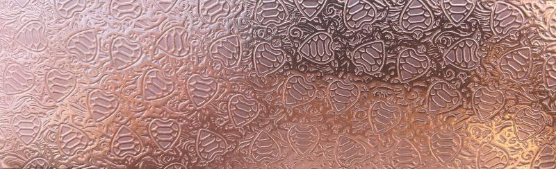 0.55 Thick 60x60mm Bare Copper Plate Turtles Design 40