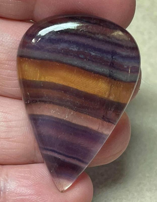 Teardrop 42x29mm Fluorite Cabochon 45