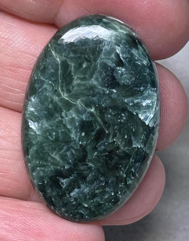 Oval 37x24mm Seraphinite Cabochon 25