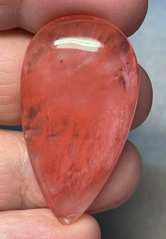 Teardrop 41x22mm Cherry Quartz Cabochon 07
