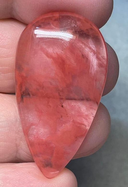 Teardrop 41x22mm Cherry Quartz Cabochon 10