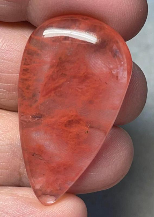 Teardrop 41x22mm Cherry Quartz Cabochon 13