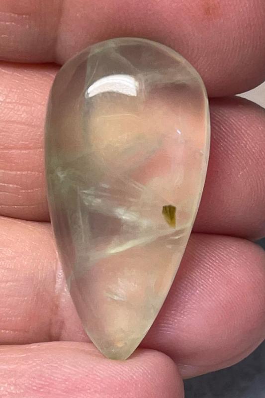 Teardrop 33x17mm Prehnite Cabochon 10