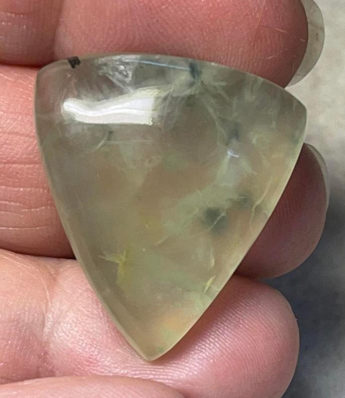 Freeform 29x25mm Prehnite Cabochon 22
