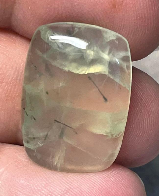 Rectangle 23x16mm Prehnite Cabochon 24