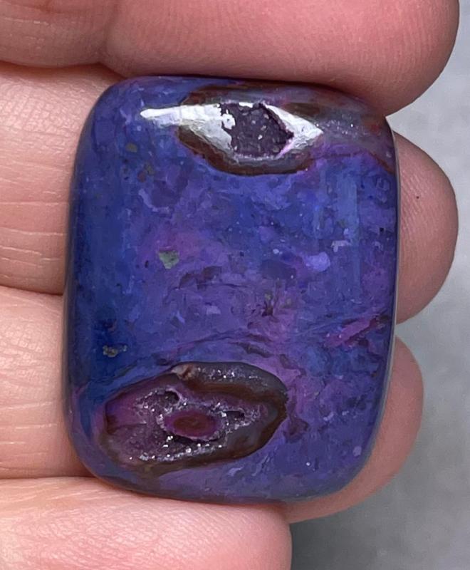 Rectangle 30x23mm Purple Suji Stone Cabochon 18