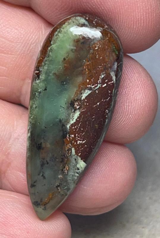 Teardrop 38x15mm Chrysoprase Cabochon 17
