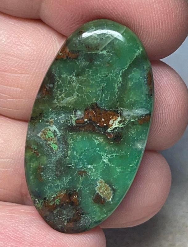 Oval 35x19mm Chrysoprase Cabochon 28