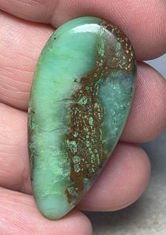 Teardrop 40x19mm Chrysoprase Cabochon 30