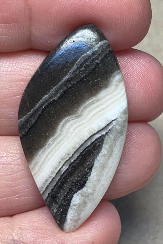 Freeform 41x21mm Zebra Calcite Cabochon 15