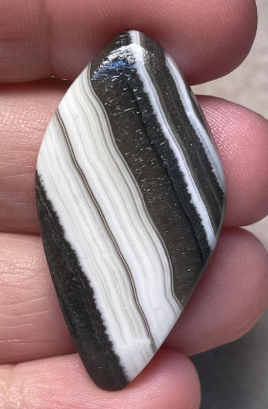 Freeform 42x22mm Zebra Calcite Cabochon 25