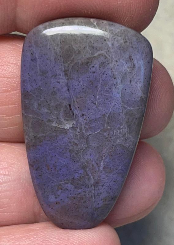 Freeform 37x22mm Purple Jade Cabochon 21