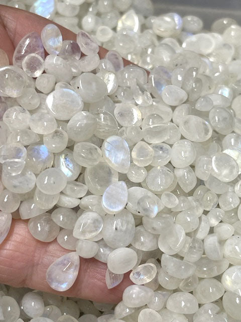 50 Small Mixed Rainbow Moonstone Cabochon Pack