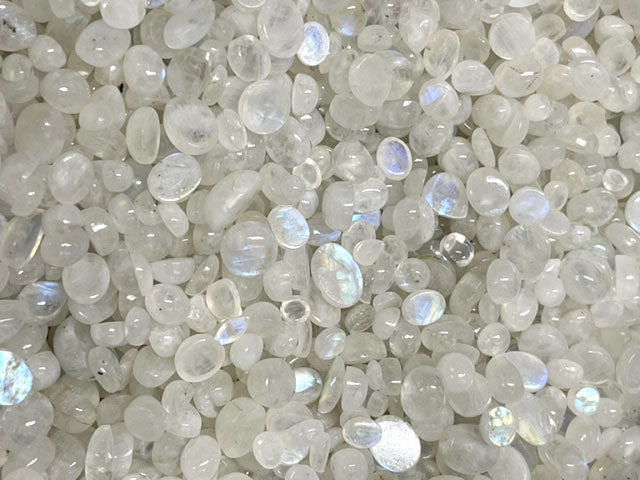 50 Small Mixed Rainbow Moonstone Cabochon Pack