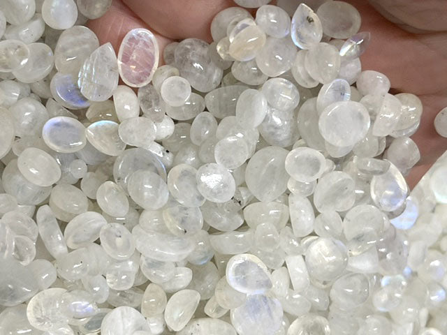 50 Small Mixed Rainbow Moonstone Cabochon Pack