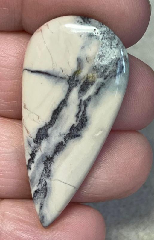 Teardrop 42x20mm Porcelain Jasper Cabochon 01