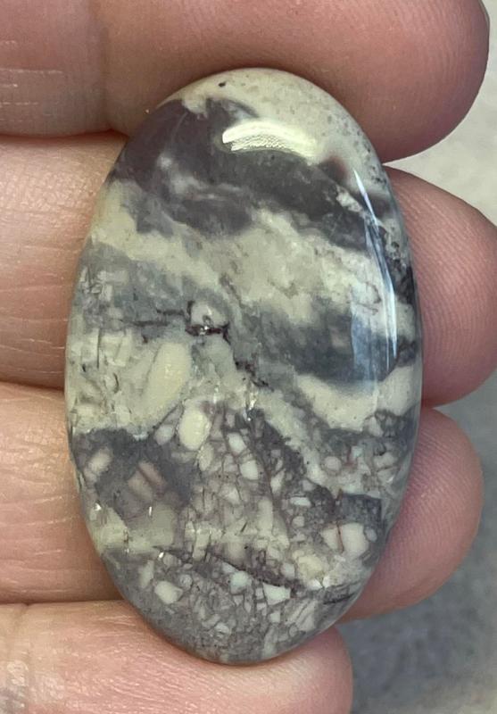Oval 38x23mm Porcelain Jasper Cabochon 12
