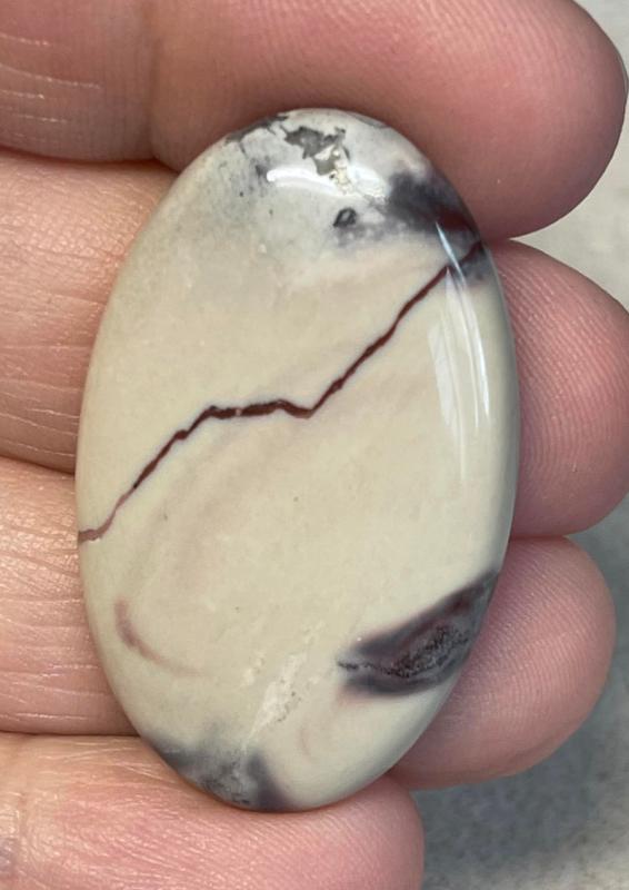 Oval 37x23mm Porcelain Jasper Cabochon 15