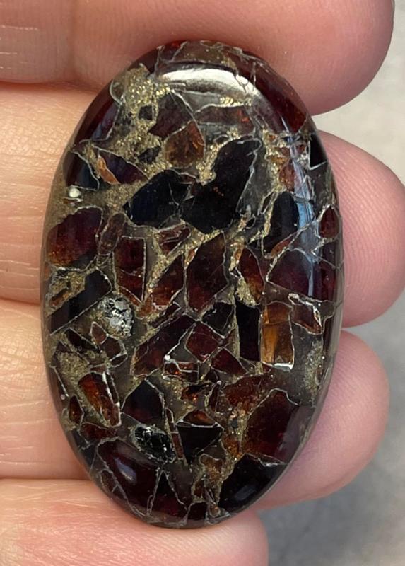 Oval 38x23mm Mohave Garnet Cabochon 29