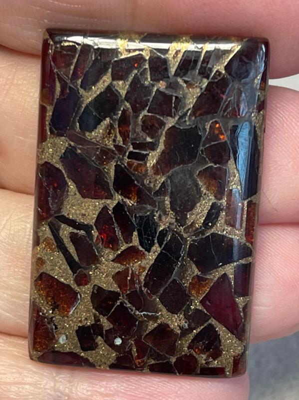Rectangle 40x26mm Mohave Garnet Cabochon 34