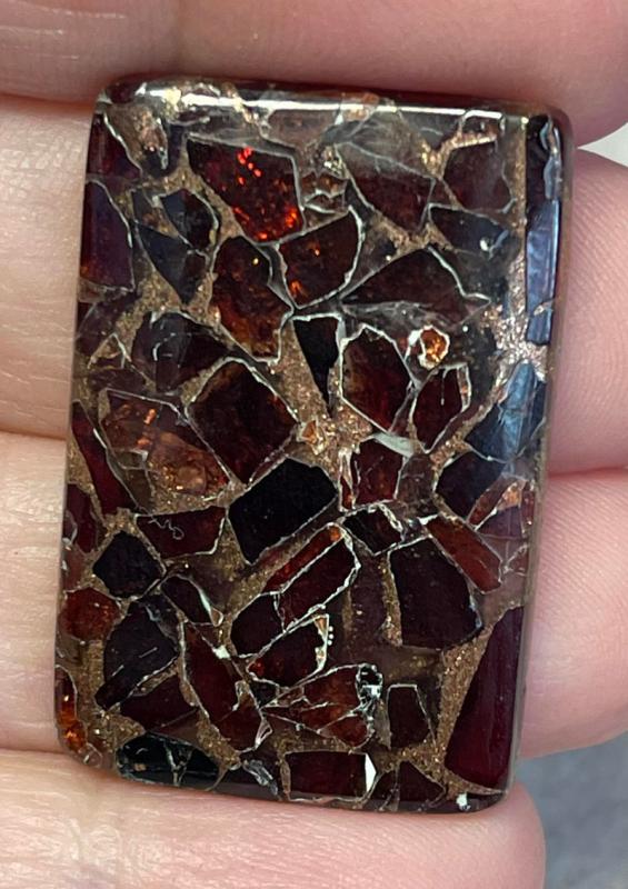 Rectangle 35x23mm Mohave Garnet Cabochon 35
