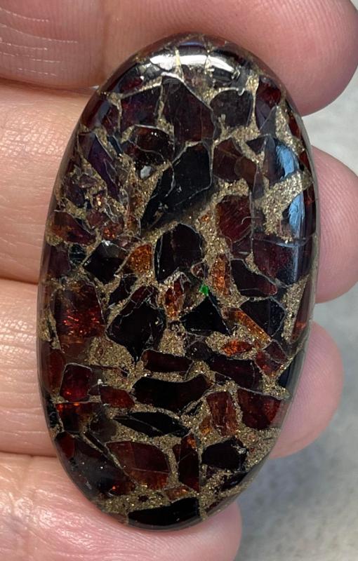 Oval 48x26mm Mohave Garnet Cabochon 36