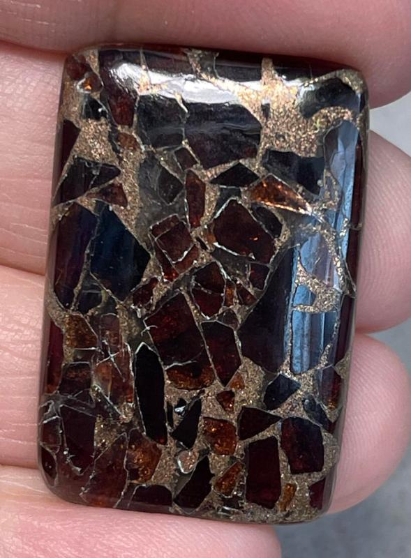 Rectangle 35x23mm Mohave Garnet Cabochon 44